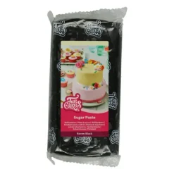 FUNCAKES Pâte à Sucre Noir Corbeau 1 kg* Pâte À Sucre