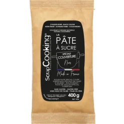 SCRAPCOOKING Pâte à Sucre Noir Spéciale Couverture 400 g* Pâte À Sucre