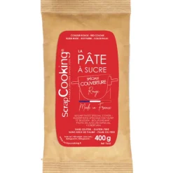 SCRAPCOOKING Pâte à Sucre Rouge Spéciale Couverture 400g* Pâte À Sucre