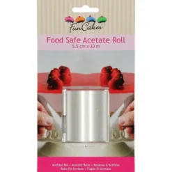 FUNCAKES Rhodoïd en Rouleau L.20 m x H.5.5 cm* Ustensiles Chocolat|Ustensiles Pâtisserie