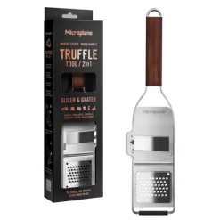 MICROPLANE Râpe à Truffes 2en1 Master Manche en Bois* Mandoline De Cuisine|Râpes À Fromage