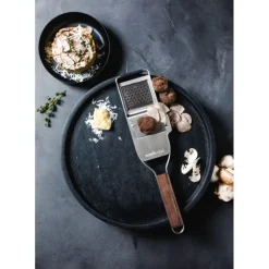 MICROPLANE Râpe à Truffes 2en1 Master Manche en Bois* Mandoline De Cuisine|Râpes À Fromage