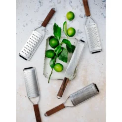 MICROPLANE Râpe à Truffes 2en1 Master Manche en Bois* Mandoline De Cuisine|Râpes À Fromage