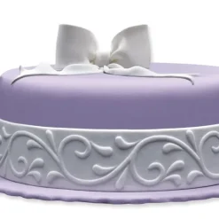 PATISDECOR Ruban Pate à Sucre Blanc Arabesque 1,25 m x H 5 cm Patisdécor* Décoration Comestible