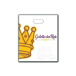 CUISINEADDICT Sac à Galette Ingraissable 38x48cm Motif Couronne x100* Emballage Alimentaire