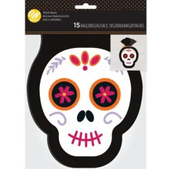 WILTON Sachet Bonbon Crâne Halloween (x15)* Emballage Alimentaire
