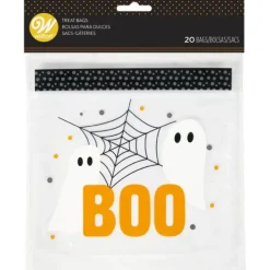 WILTON Sachet Bonbon Fantômes Boo 20 x 17 cm (x20)* Emballage Alimentaire