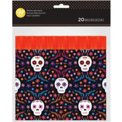 WILTON Sachet Bonbon Fête des Morts Mexique Halloween (x20)* Emballage Alimentaire
