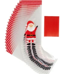 WILTON Sachet Bonbon Père Noël 10 x 5 cm x H 24 cm (x20)* Emballage Alimentaire