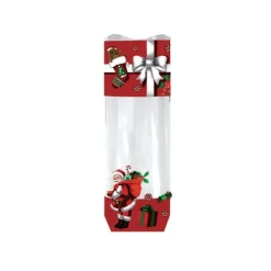 CUISINEADDICT Sachet Confiserie Père Noël 14x30,5cm (x100) - Fond Cartonné* Emballage Alimentaire