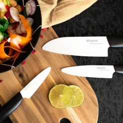 KYOCERA Santoku Céramique Noir 14 cm Gen Earth* Couteau Céramique|Couteau Santoku