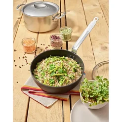 DE BUYER Sauteuse Bombée Anti Adhésive Ø 24 cm Choc Intense* Sauteuses