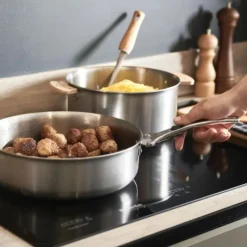 DE BUYER Sauteuse Droite Inox Amovible Ø 28 cm Alchimy Loqy* Sauteuses