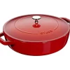 STAUB Sauteuse en Fonte Chistera 24 cm Rouge Cerise* Sauteuses