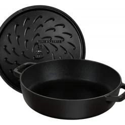 STAUB Sauteuse en Fonte Chistera 28 cm Noir* Sauteuses