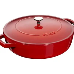 STAUB Sauteuse en Fonte Chistera 28 cm Rouge Cerise* Sauteuses