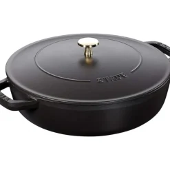 STAUB Sauteuse en Fonte Chistera 24 cm Noir* Sauteuses