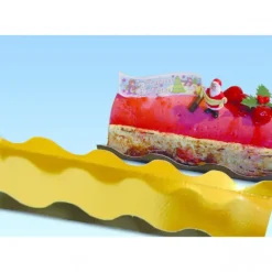 CUISINEADDICT Semelle à Bûche 50x10cm Ondine Or (x50)* Présentoirs Pour Gâteaux