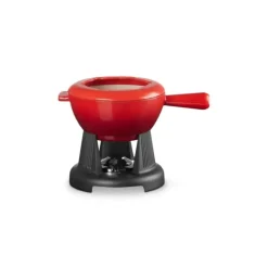 LE CREUSET Service à fondue manche fonte Cerise (rouge)* Appareil À Raclette, Appareil À Fondue