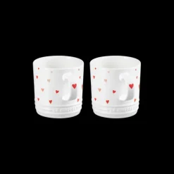 LE CREUSET Set 2 Mugs en Céramique Motifs Cœur 350 ml* Vaisselle