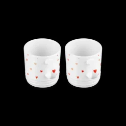 LE CREUSET Set 2 Mugs en Céramique Motifs Cœur 350 ml* Vaisselle
