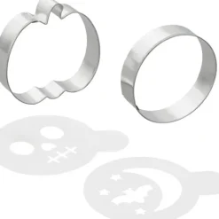 WILTON Set de 2 Emporte-Pièces et 2 Pochoirs Halloween* Emporte Pièce - Découpoir Pâtisserie