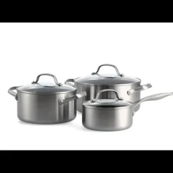 GREENPAN Set de 3 pièces : Casserole 16 cm + Faitout 20 et 24cm collection GENEVA ™* Batterie De Cuisine|Faitout