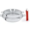 CRISTEL Set de 2 Poêles Inox avec Poignée Framboise Mutine Amovible* Batterie De Cuisine|Poêles