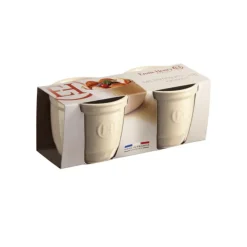 EMILE HENRY Set de 2 Ramequins en Céramique N°8 cm Argile* Vaisselle|Plat De Cuisson