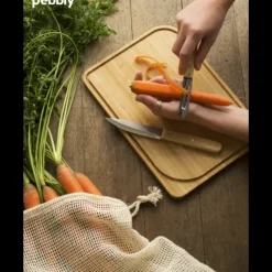 PEBBLY Set Planche à Découper Bambou 4 Pièces* Planches À Découper