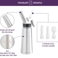 MASTRAD Siphon Professionnel 0,5L* Siphons & Cartouches