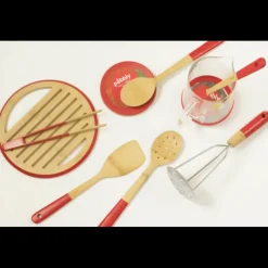 PEBBLY Spatule de Cuisine Bambou 30 cm Rouge* Spatules