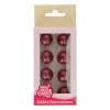 FUNCAKES Sphères en Chocolat Rouge (x8)* Décoration Comestible