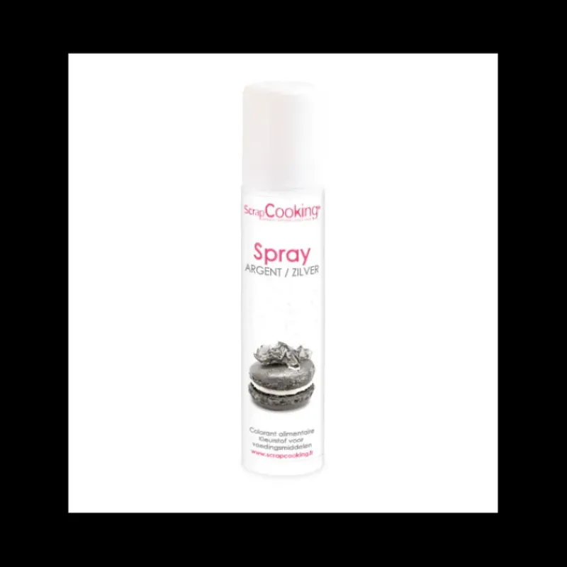 SCRAPCOOKING Spray Argent 75 ml Colorant Alimentaire* Spray Alimentaire|Colorants Alimentaires