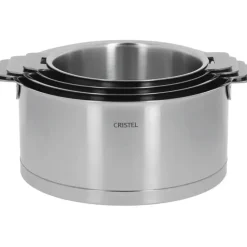 CRISTEL Série de 4 Casseroles + Poignée Strate Amovible Inox* Casseroles