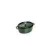STAUB Cocotte Fonte Ovale 29 cm Vert Basilic Majolique 4,2 L* Cocotte En Fonte