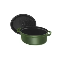 STAUB Cocotte Fonte Ovale 29 cm Vert Basilic Majolique 4,2 L* Cocotte En Fonte