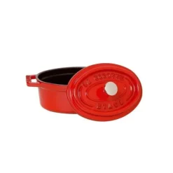 STAUB Cocotte Fonte Ovale 29 cm Rouge Cerise 4,2 L* Cocotte En Fonte