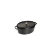 STAUB Cocotte Fonte Ovale 31 cm Noir Mat 5,5 L* Cocotte En Fonte