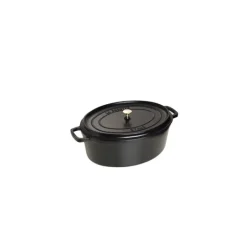 STAUB Cocotte Fonte Ovale 31 cm Noir Mat 5,5 L* Cocotte En Fonte