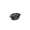 STAUB Cocotte Fonte Ovale 27 cm Noir Mat 3,2 L* Cocotte En Fonte