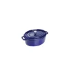 STAUB Cocotte Fonte Ovale 29 cm Bleu Intense Majolique 4,2 L* Cocotte En Fonte