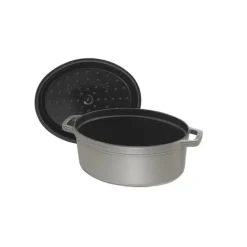 STAUB Cocotte Fonte Ovale 15 cm Gris Graphite 0,6 L* Cocotte En Fonte