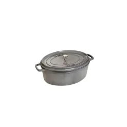STAUB Cocotte Fonte Ovale 33 cm Gris Graphite 6,7 L* Cocotte En Fonte