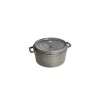 STAUB Cocotte Fonte Ronde 22 cm Gris Graphite 2,6 L* Cocotte En Fonte
