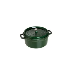 STAUB Cocotte Fonte Ronde 24 cm Vert Basilic Majolique 3,8 L* Cocotte En Fonte