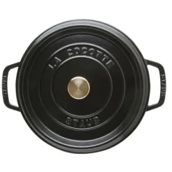 STAUB Cocotte Fonte Ronde 20 cm Noir Mat 2,2 L* Cocotte En Fonte