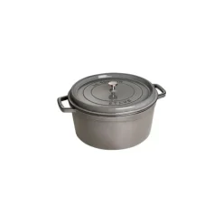 STAUB Cocotte Fonte Ronde 34 cm Gris Graphite 12,6 L* Cocotte En Fonte