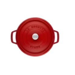 STAUB Cocotte Fonte Ronde 22 cm Rouge Cerise 2,6 L* Cocotte En Fonte