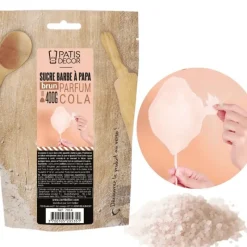 PATISDECOR Sucre Barbe à Papa Cola 400 g Patisdécor* Préparation Pâtisserie|Décoration Comestible